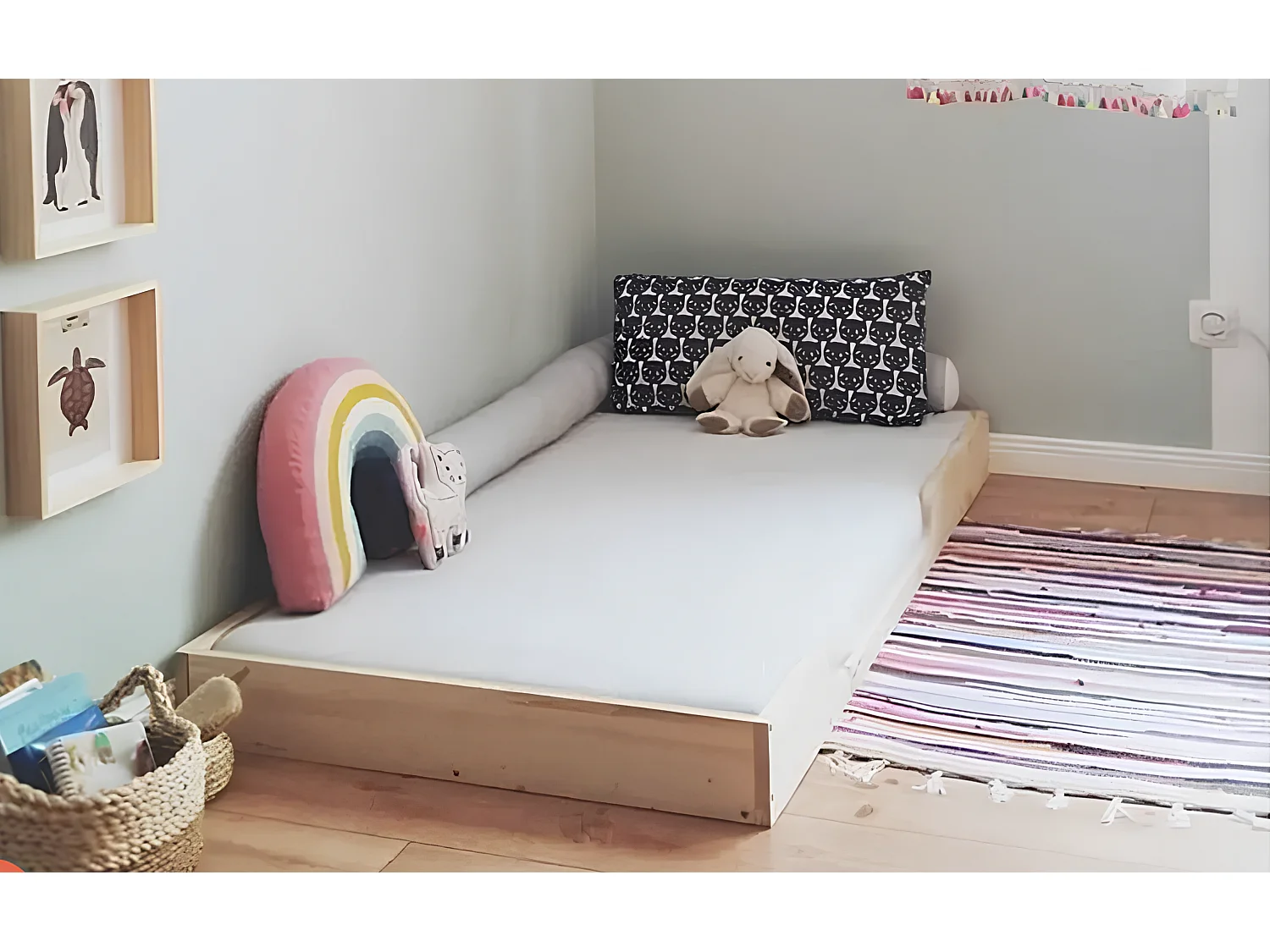 Letto a terra con telaio