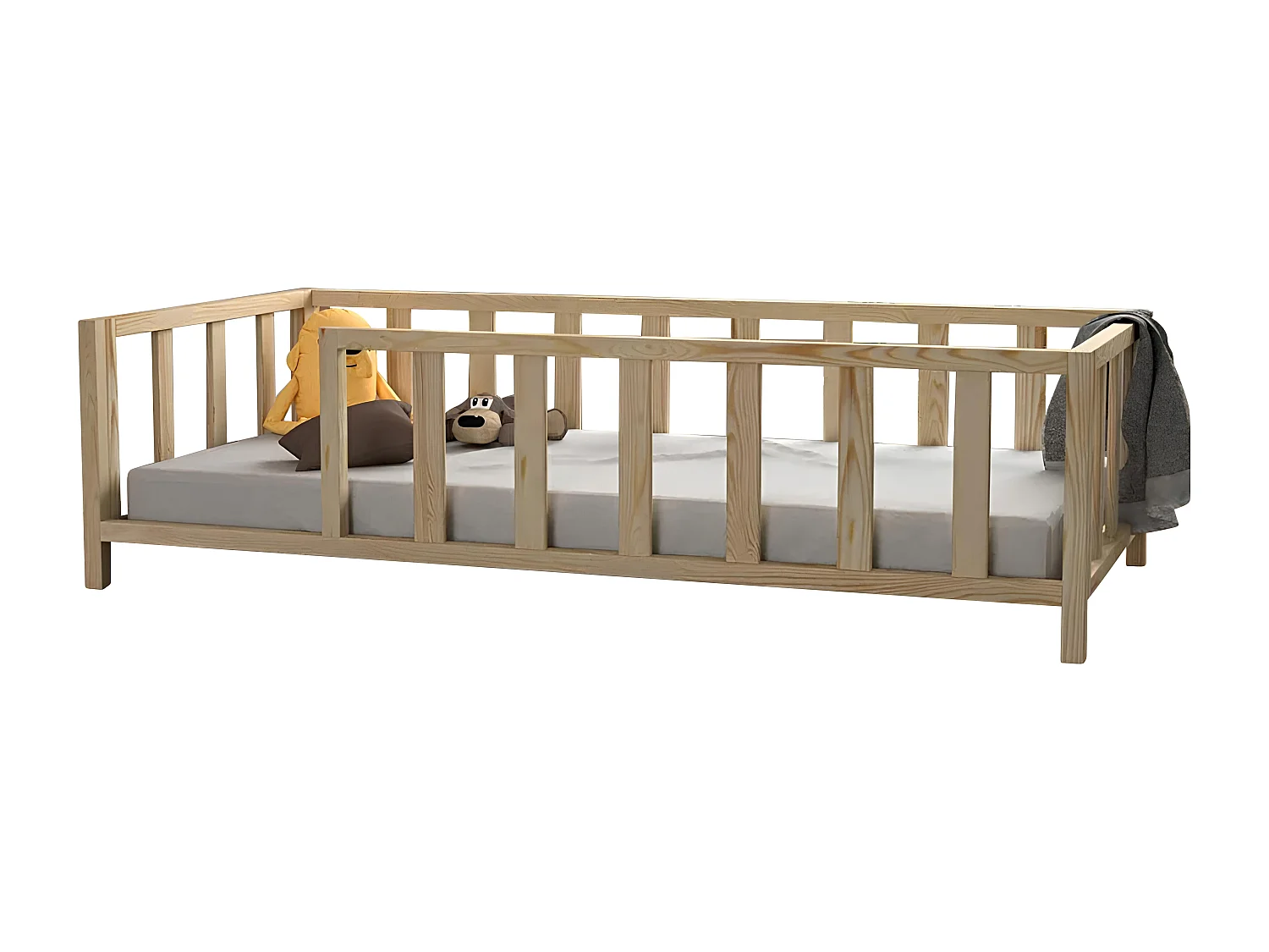 Lit simple avec deuxième couchette