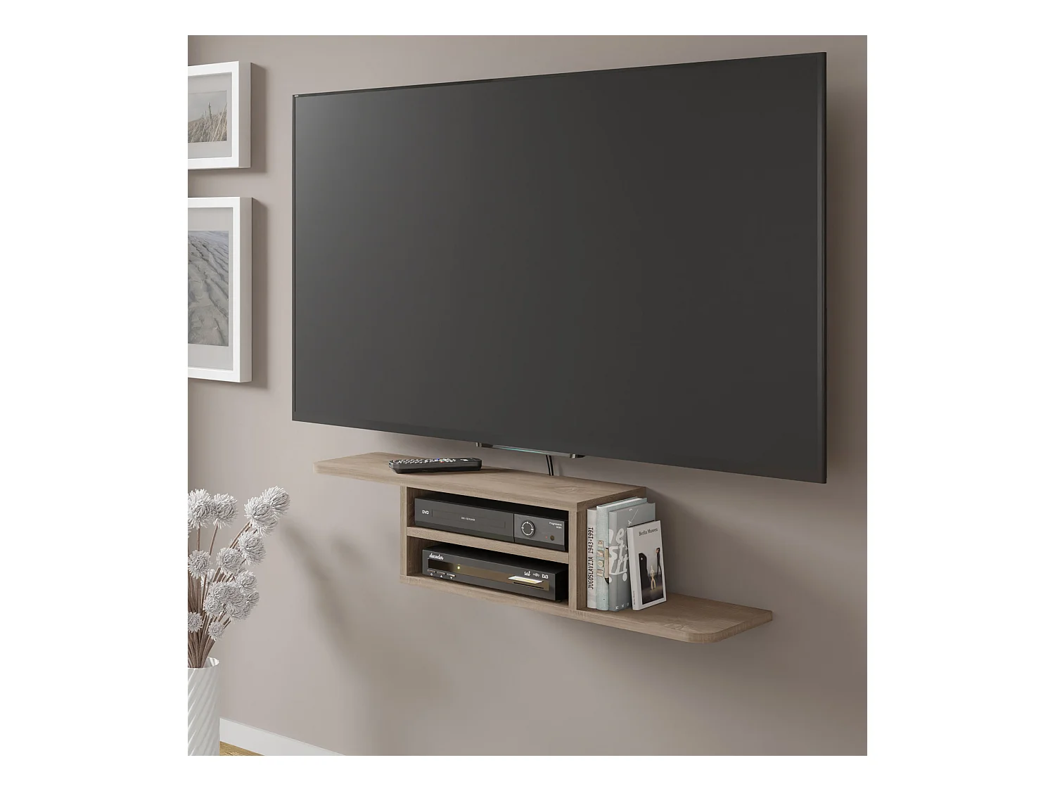 Meuble TV DEDAL 90 cm chêne sonoma