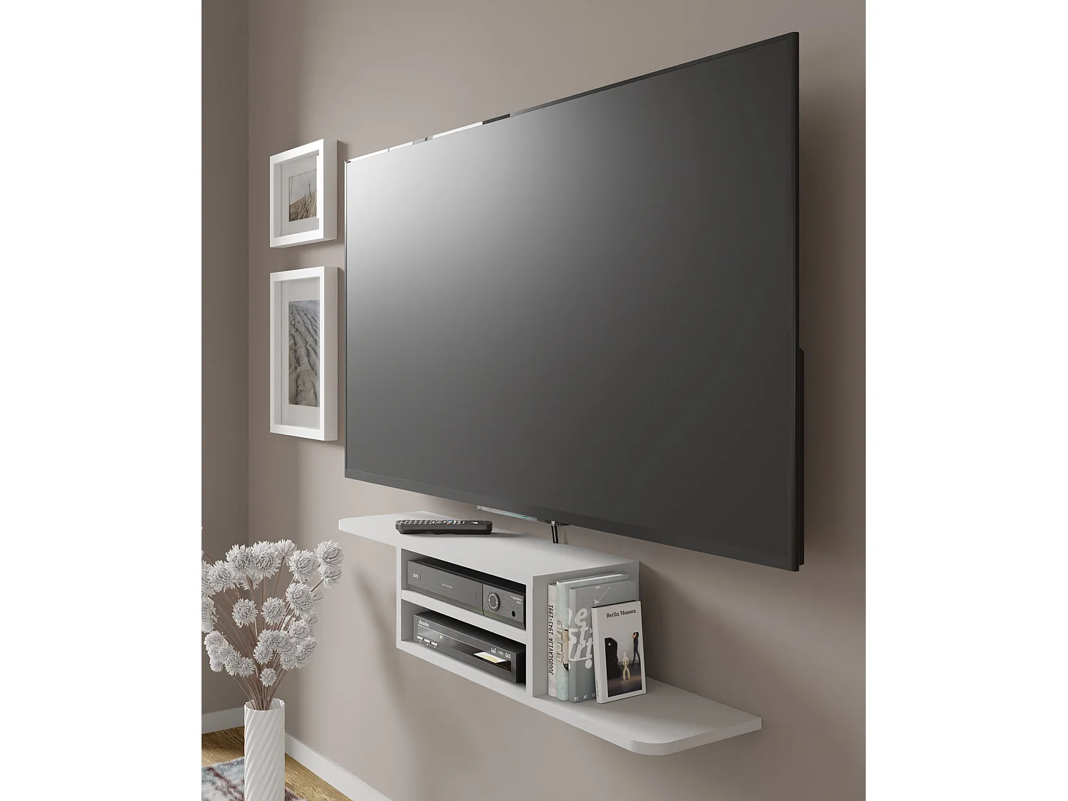 TV-meubel DEDAL 90 cm wit mat