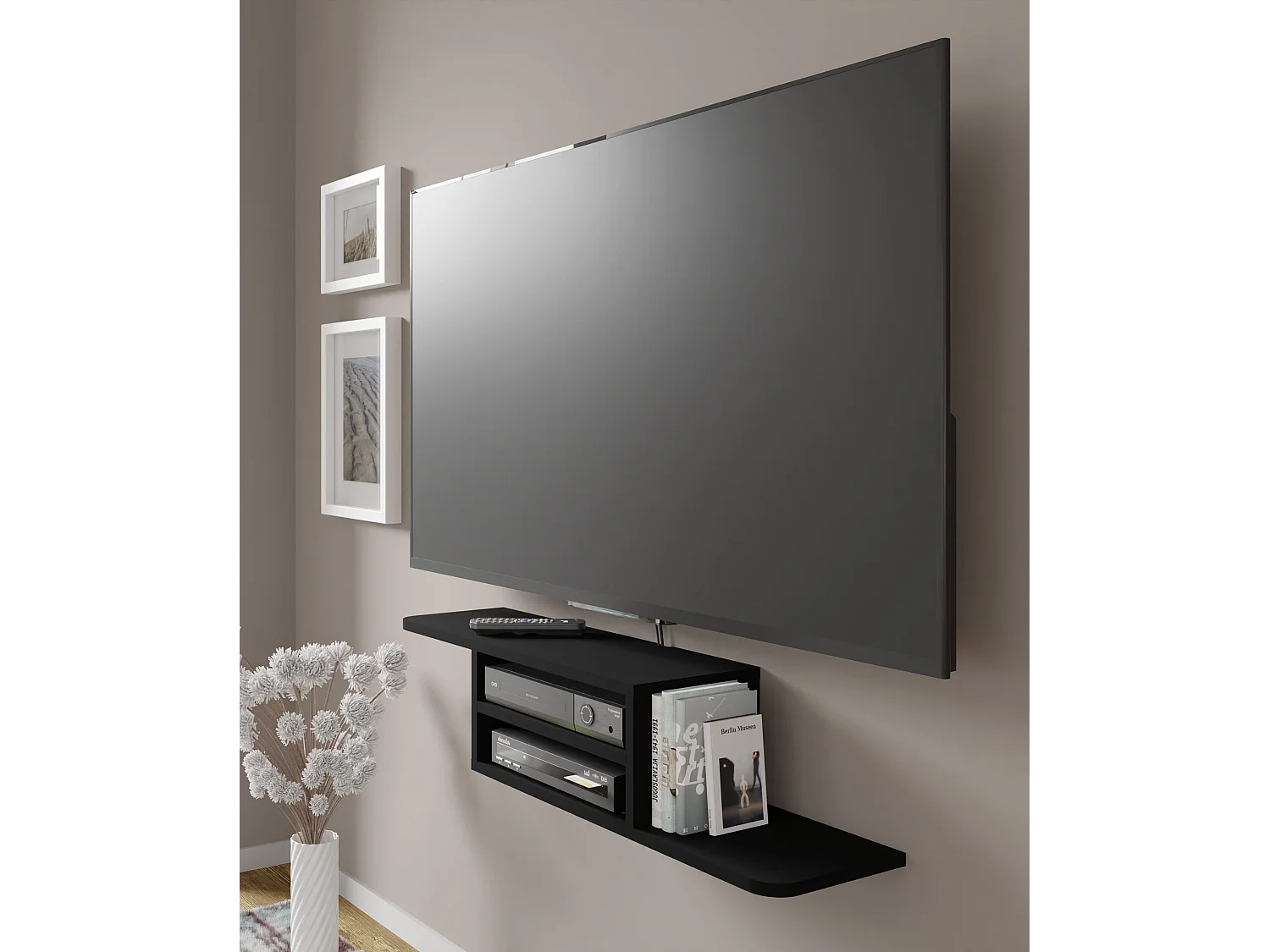 Mobile TV DEDAL 90 cm nero opaco