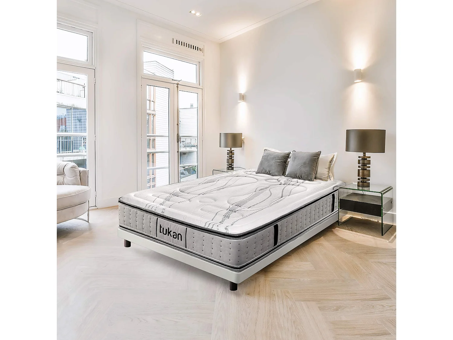 Colchão SONNOMATTRESS Tukan (135x190x30cm - Muelles Ensacados)