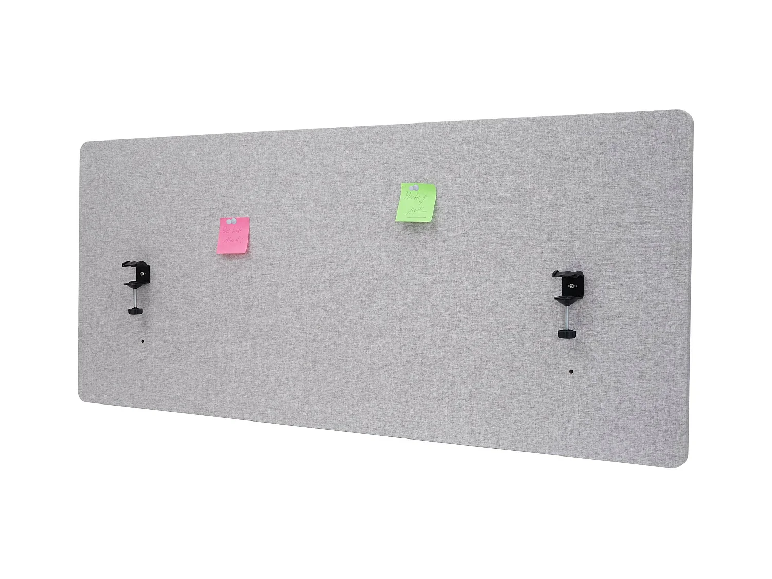 Cloison acoustique de bureau MCW-G75,  140x60cm, gris