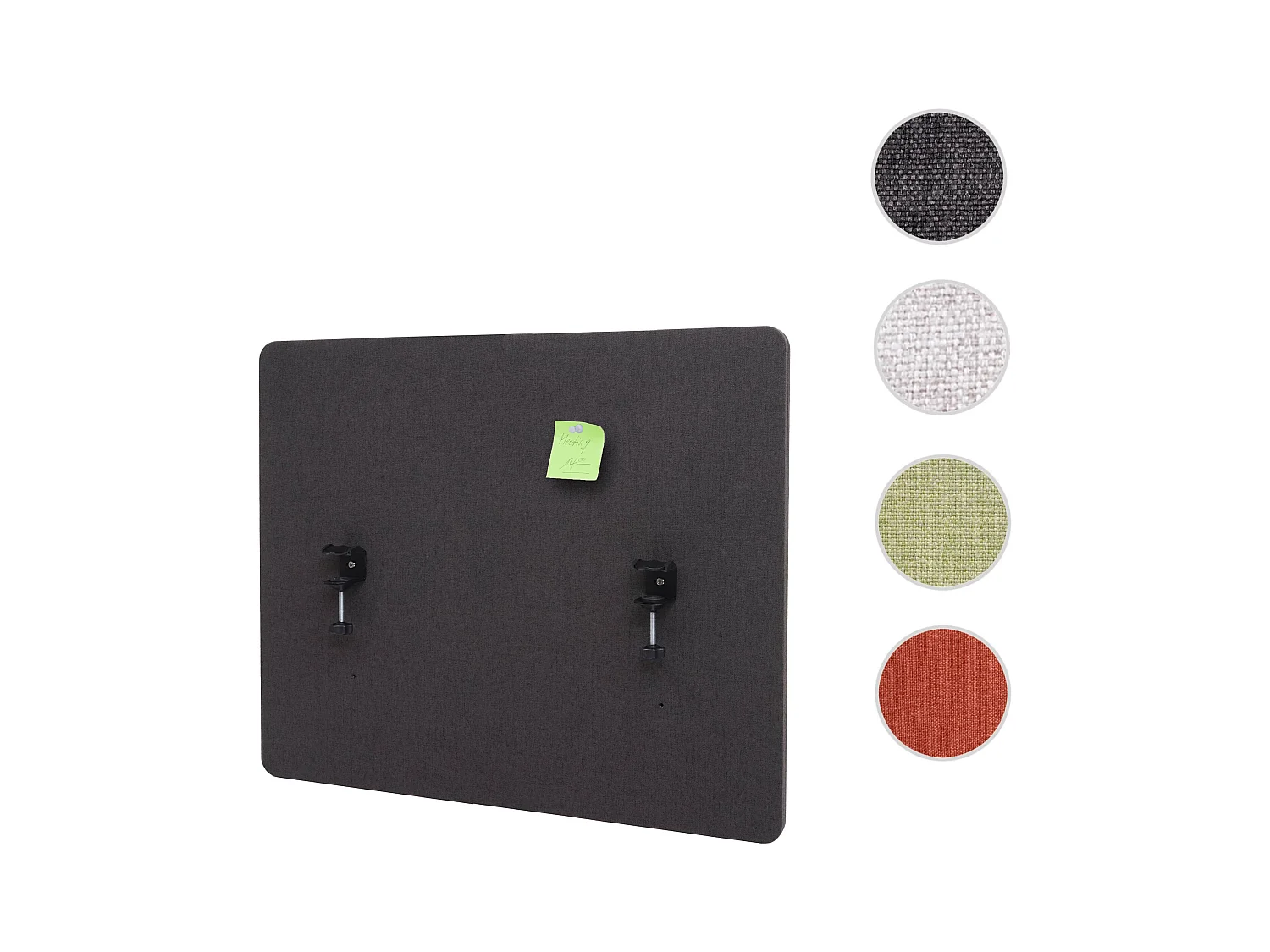 Cloison acoustique de bureau MCW-G75,  75x60cm,marron-gris