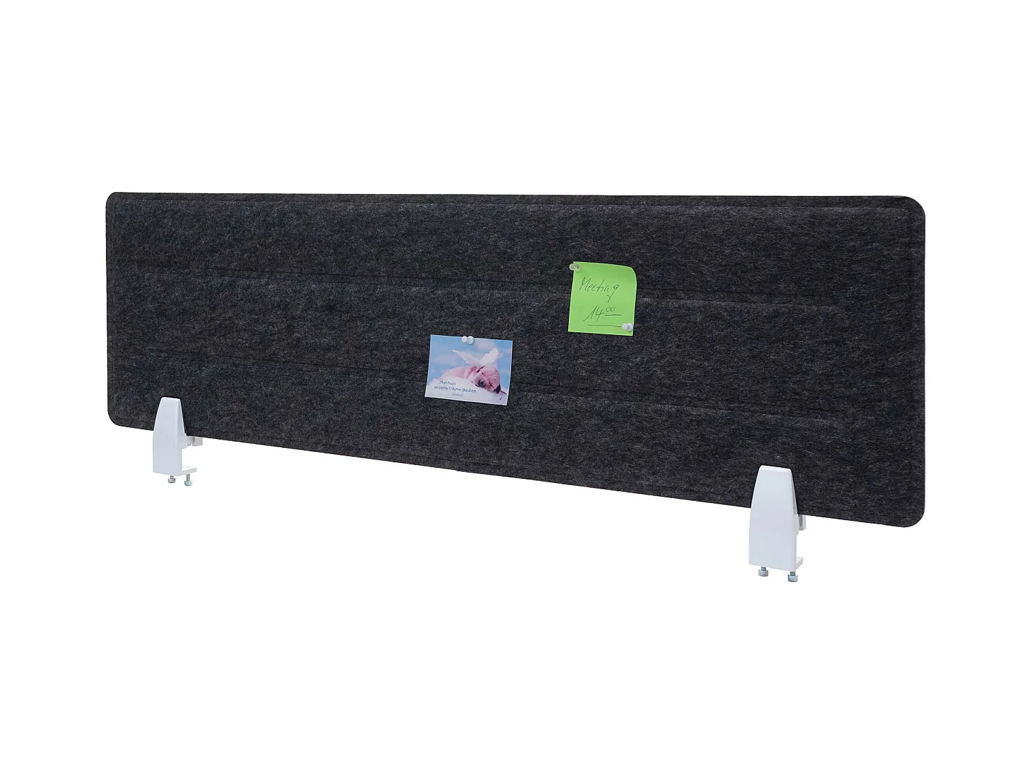Cloison de bureau MCW-G76,  100x30cm noir