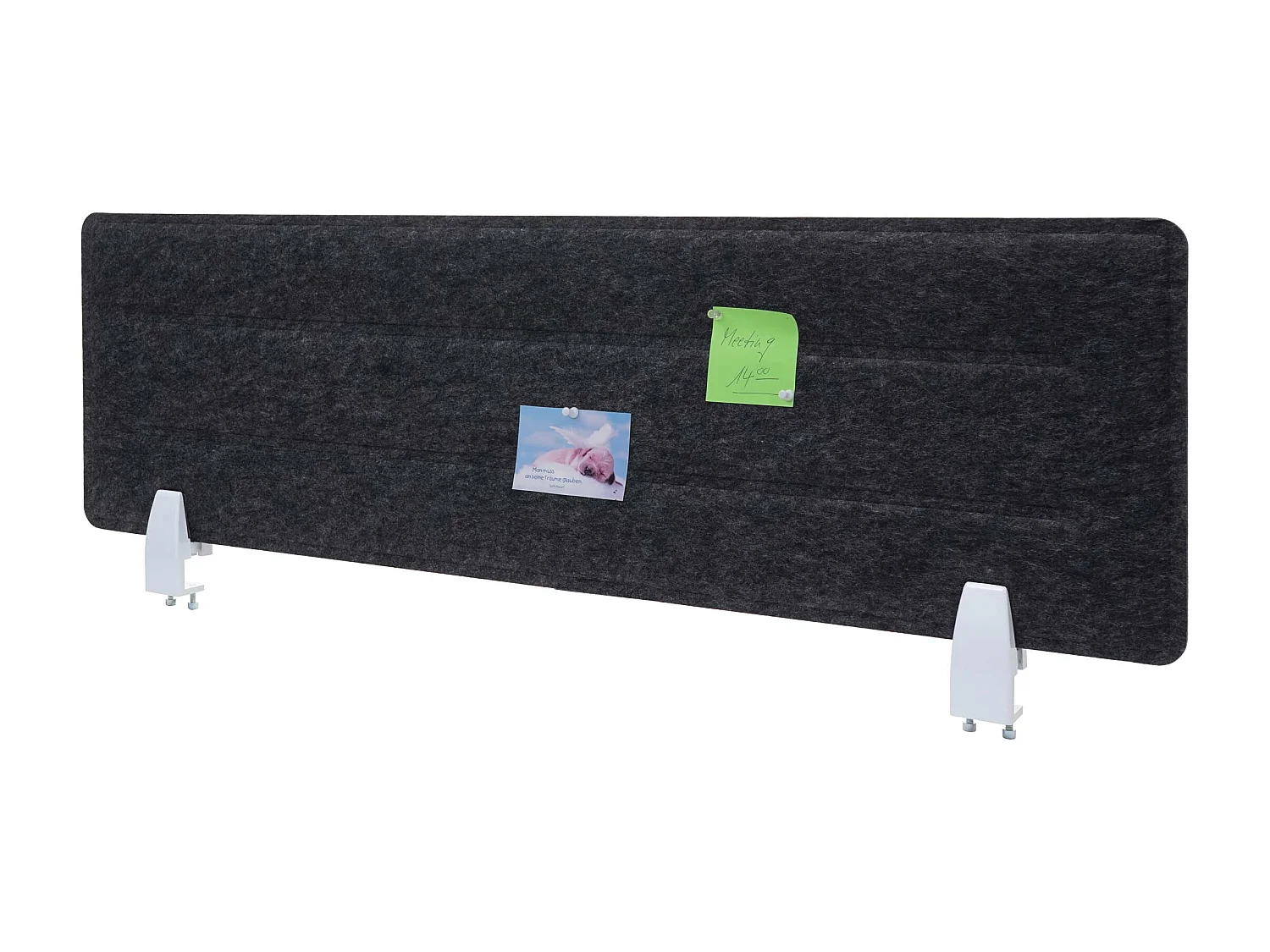 Cloison de bureau MCW-G76,  100x30cm noir