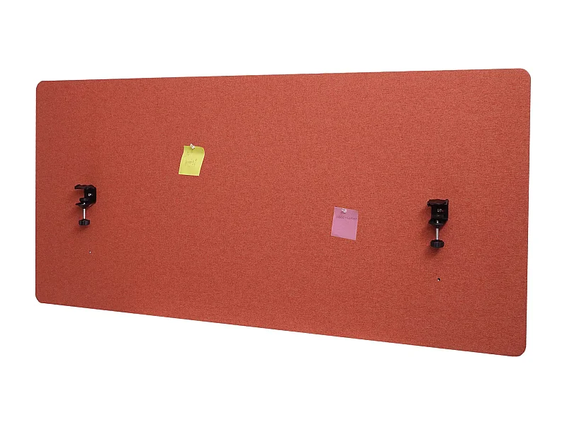 Cloison acoustique de bureau MCW-G75,  140x60cm brun