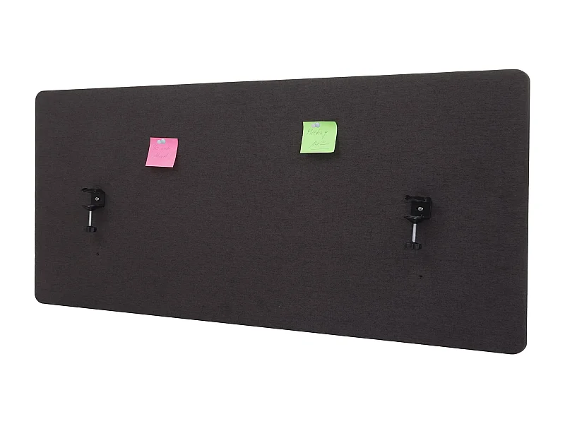 Cloison acoustique de bureau MCW-G75,  140x60cm, marron-gris