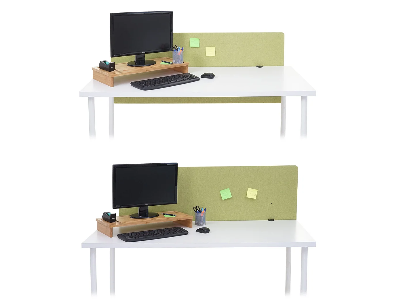 Tabique acústico de sobremesa MCW-G75,  60x75cm verde