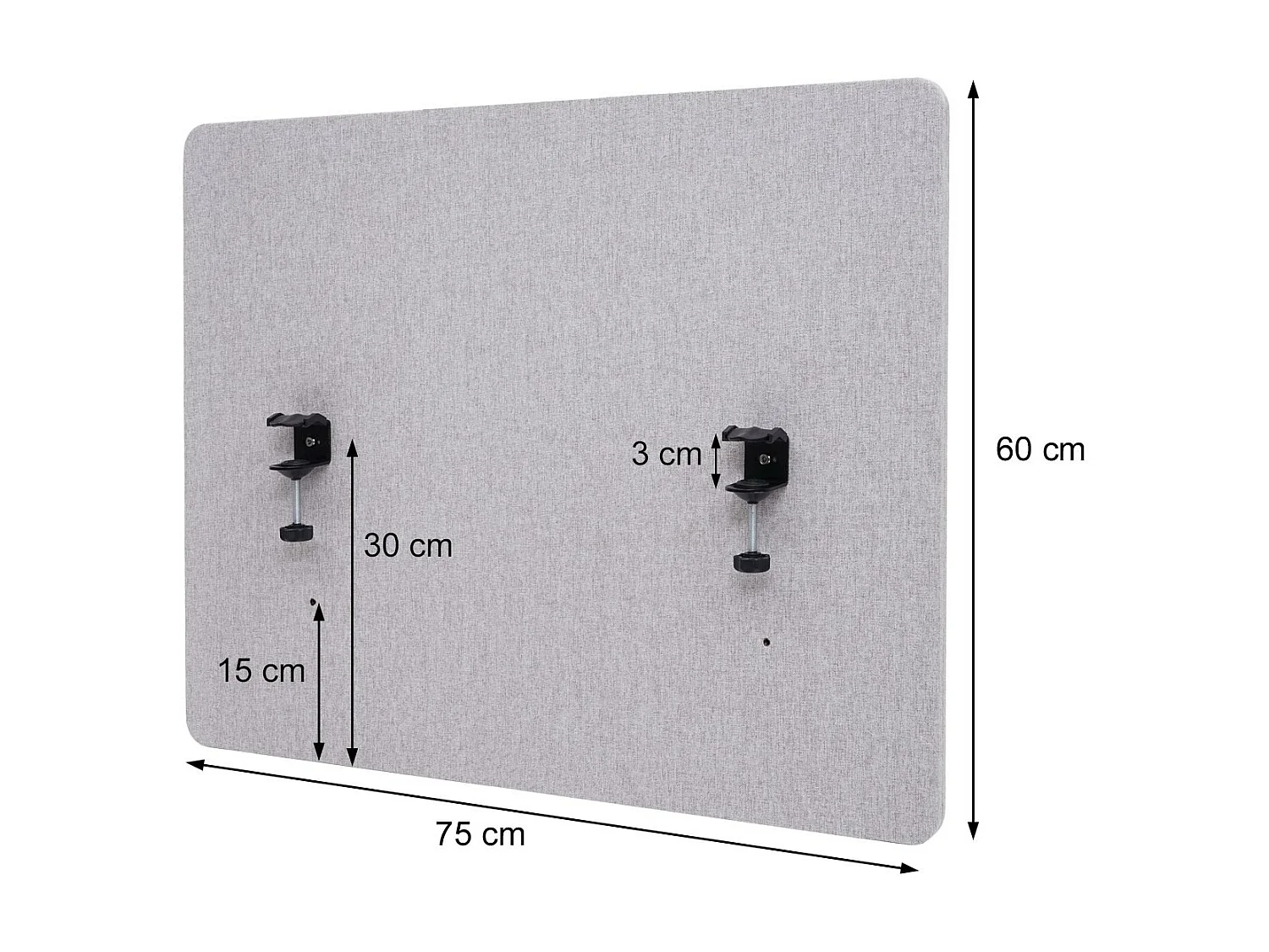 Cloison acoustique de bureau MCW-G75,  60x75cm vert