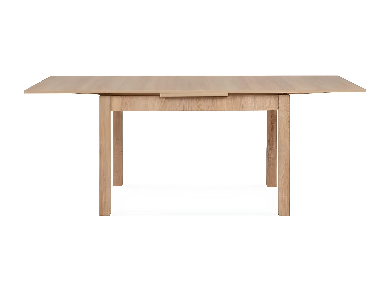 Table à manger extensible 6 à 8 personnes effet chêne 120/200 cm - Louca