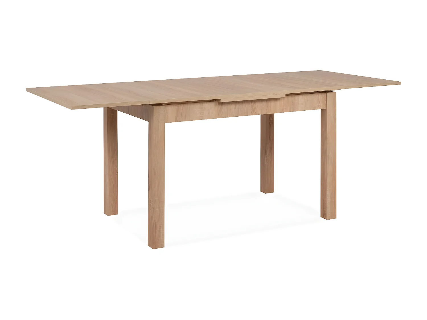 Table à manger extensible 6 à 8 personnes effet chêne 120/200 cm - Louca