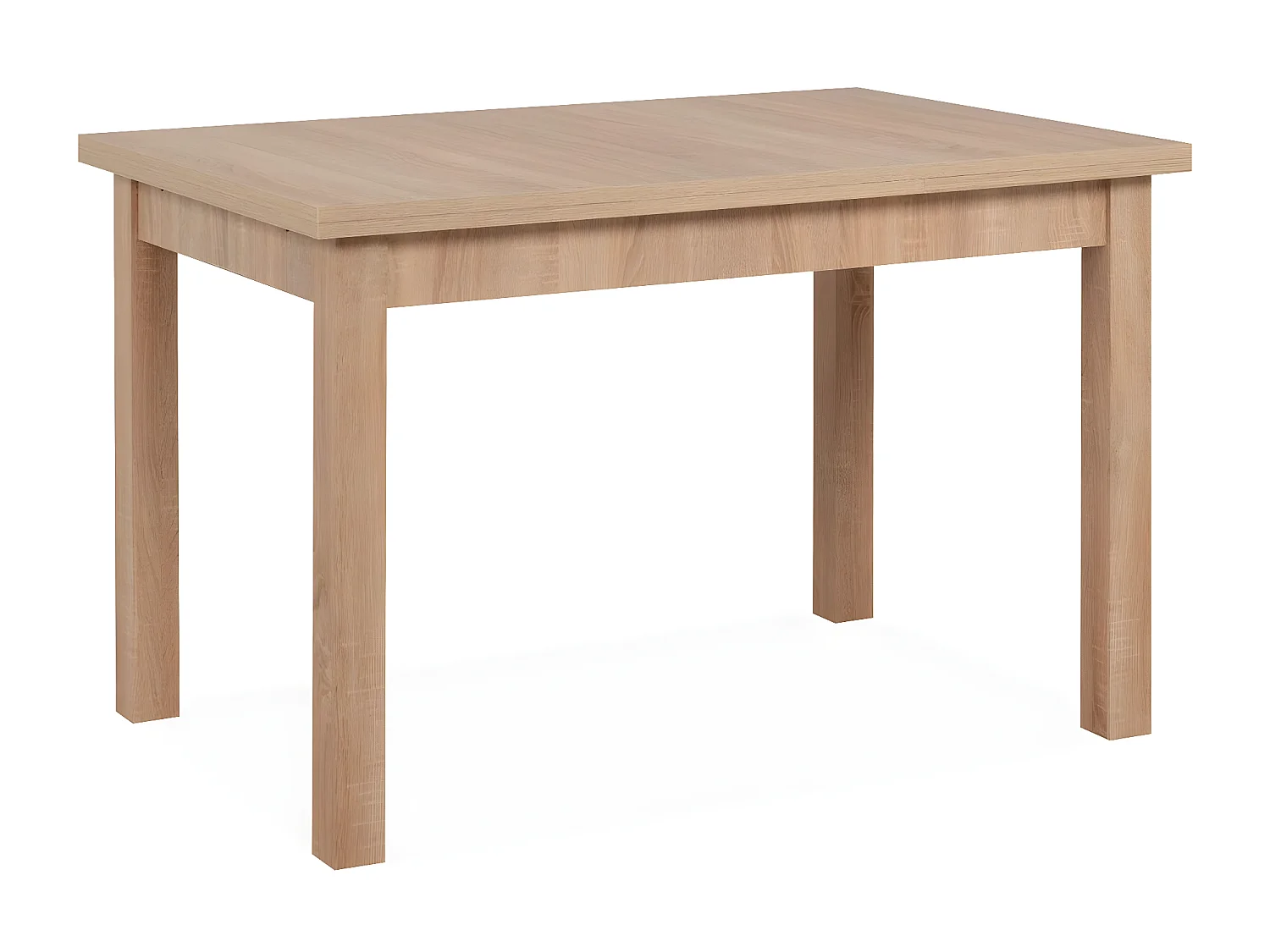 Table à manger extensible 6 à 8 personnes effet chêne 120/200 cm - Louca