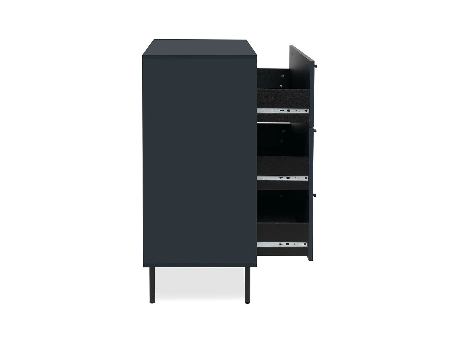 Commode 3 tiroirs bleu marine 80 cm - Agata