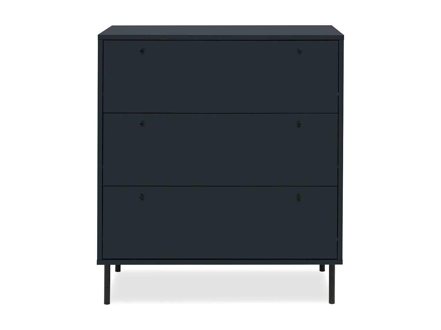 Commode 3 tiroirs bleu marine 80 cm - Agata