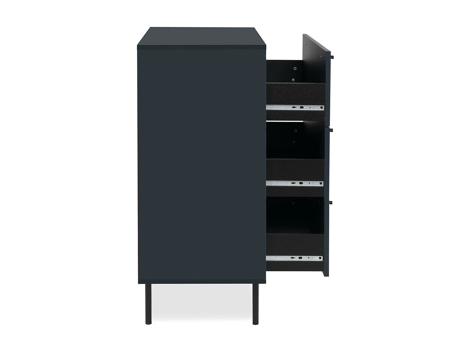 Commode 3 tiroirs bleu marine 80 cm - Agata