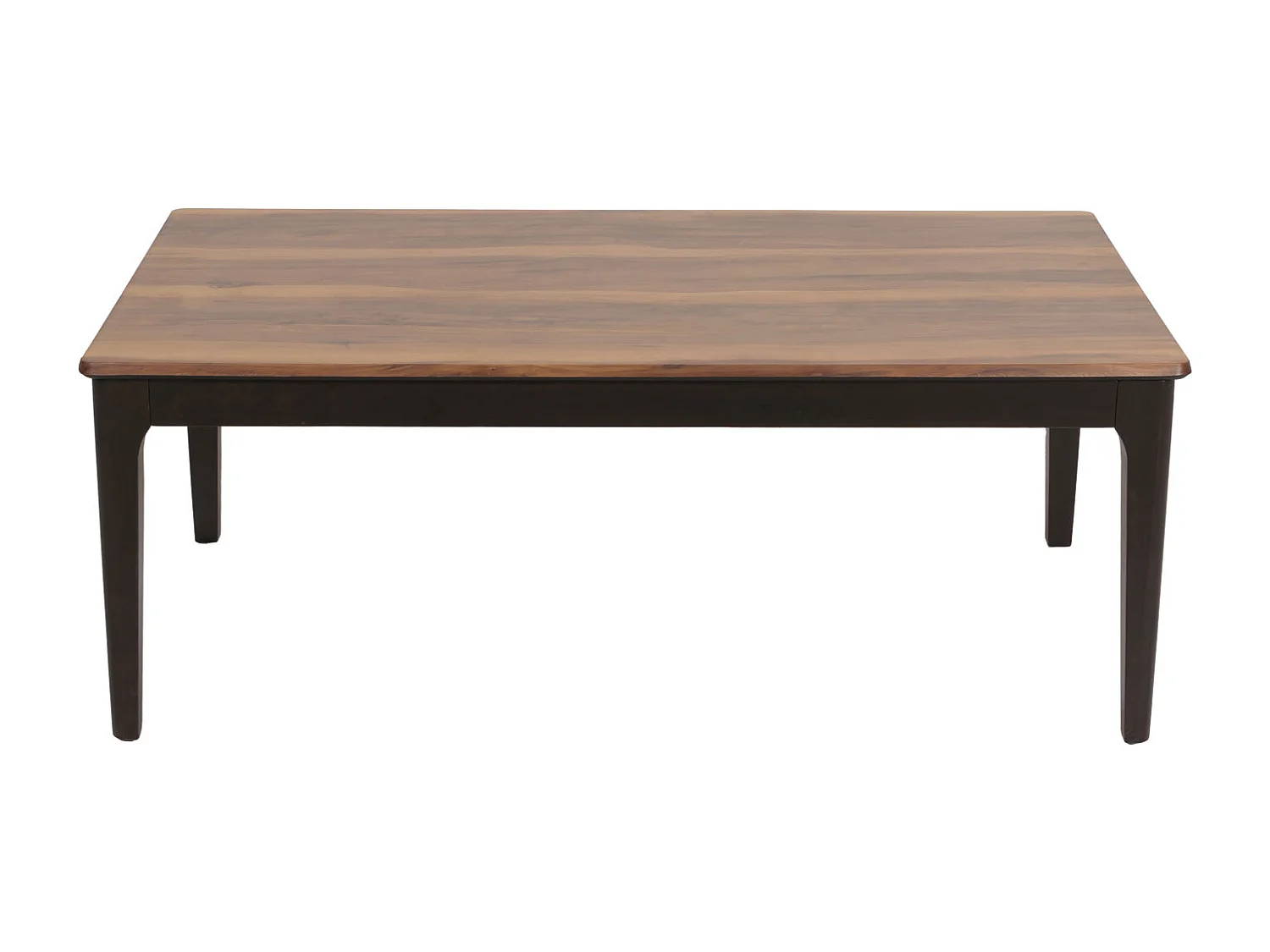 Couchtisch MCW-M55, Beistelltisch Sofatisch Massiv-Holz HDF Laminat Melamin 46x120x70cm Sheesham Holz-Optik dunkle Beine