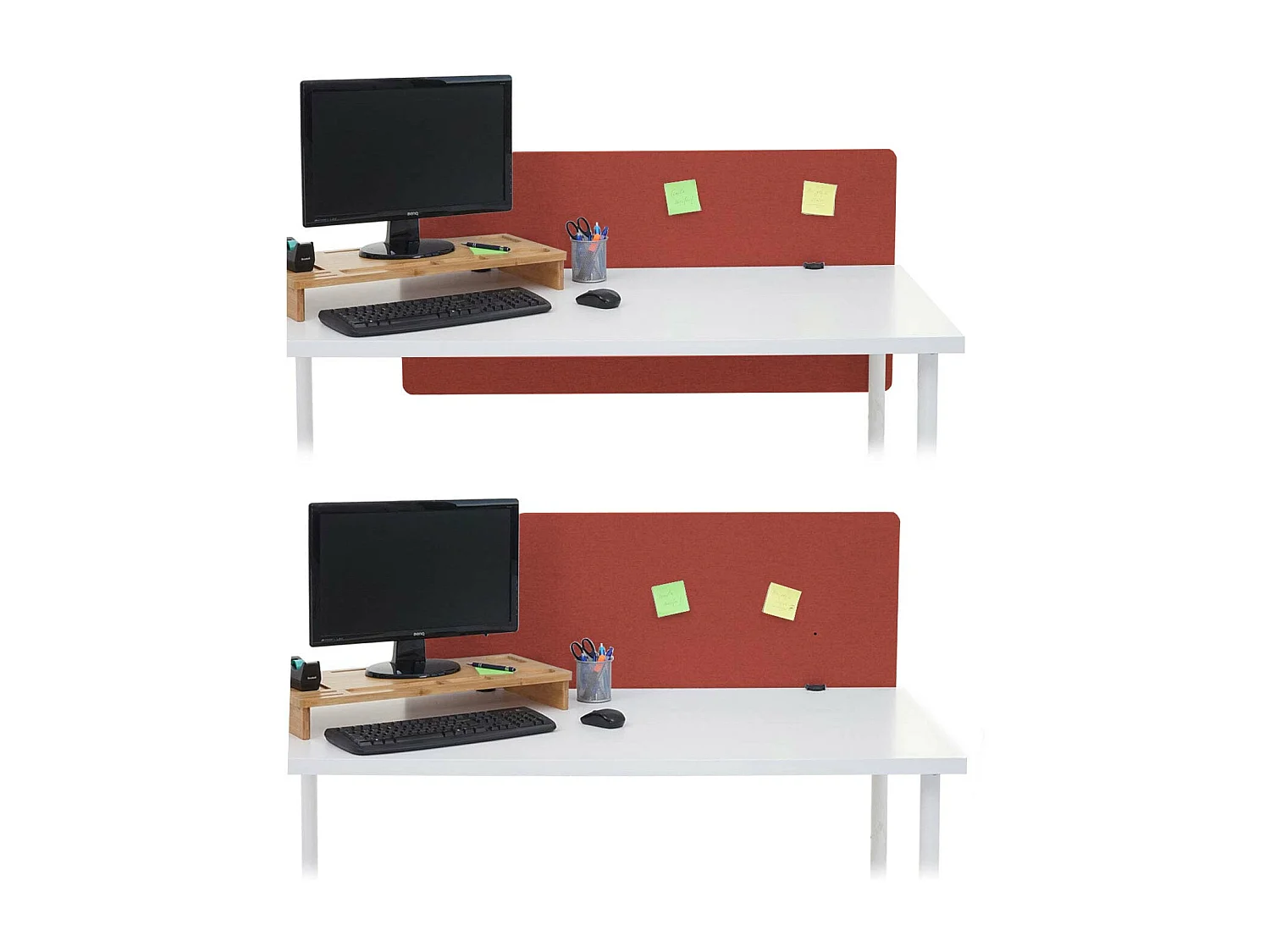 Cloison acoustique de bureau MCW-G75,  120x60cm brun
