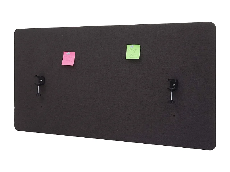 Cloison acoustique de bureau MCW-G75,  120x60cm, marron-gris