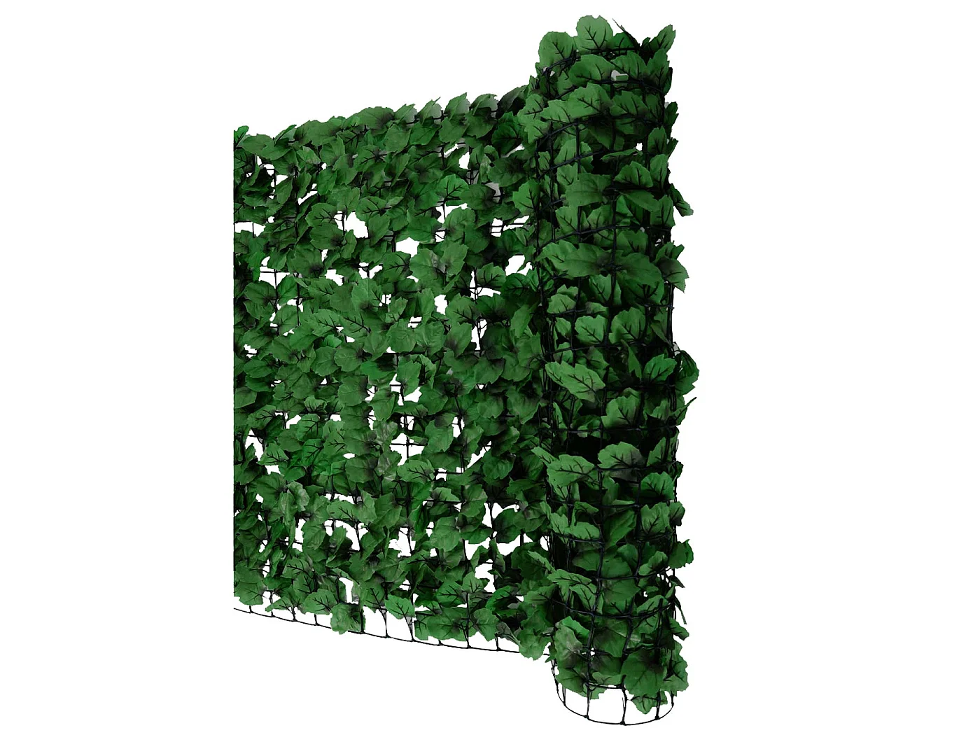 Pare-vue de balcon N77 300x150cm feuille,  feuilles foncées 300x100cm