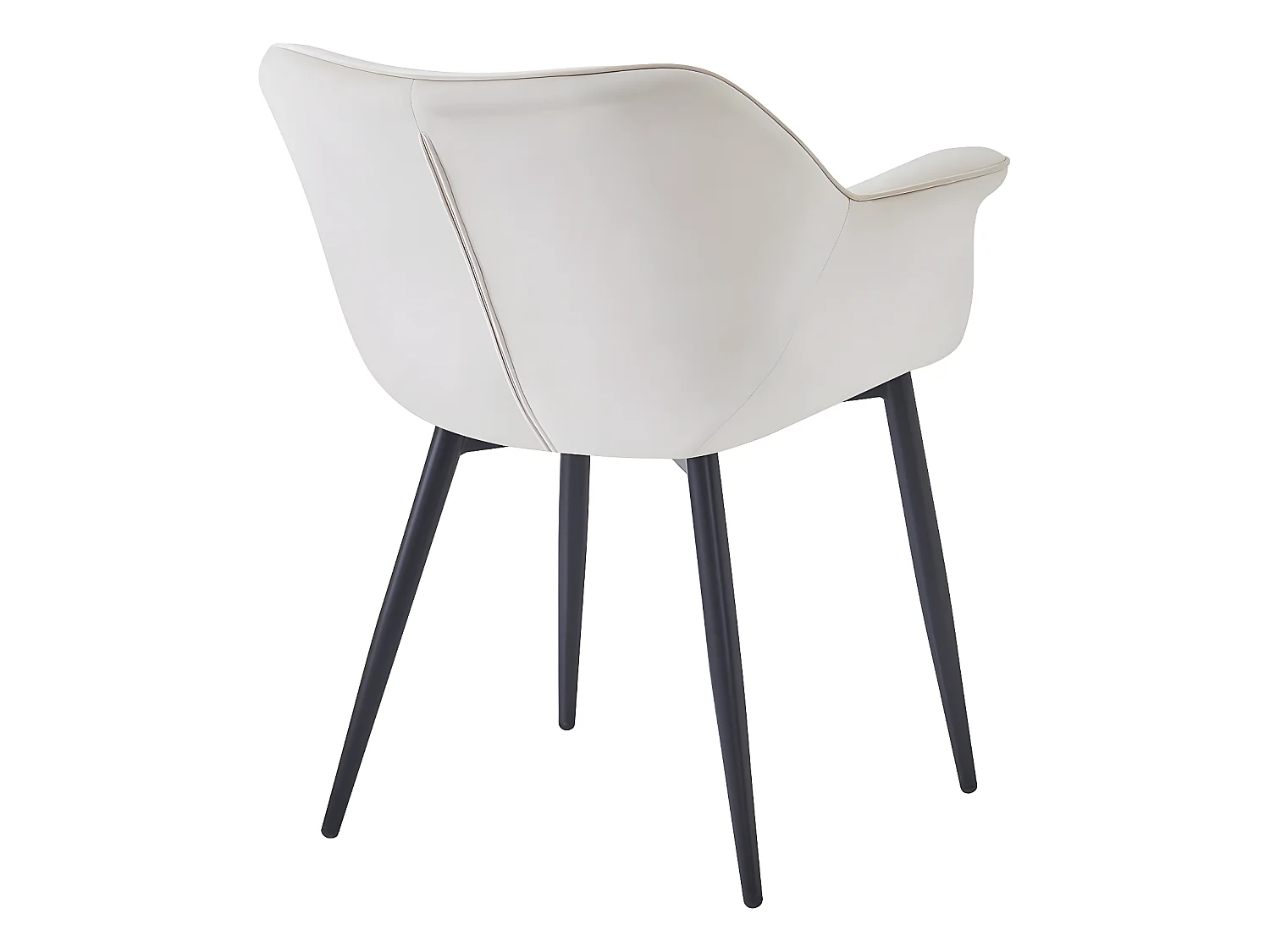 Lot de 2 chaises de salle à manger en velours "Salomé" - Beige