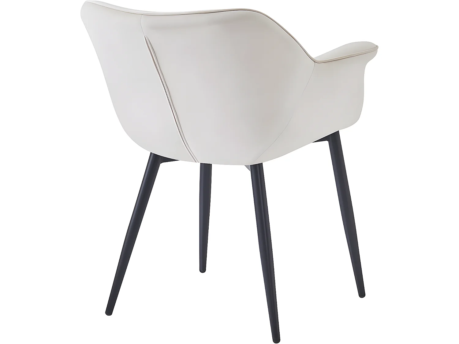 Lot de 2 chaises de salle à manger en velours "Salomé" - Beige