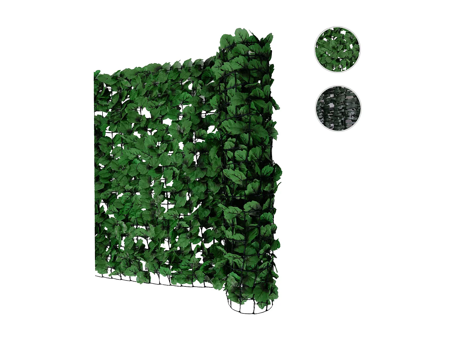 Siepe artificiale privacy balcone giardino rete decorativo N77 poliestere scuro 300x150cm