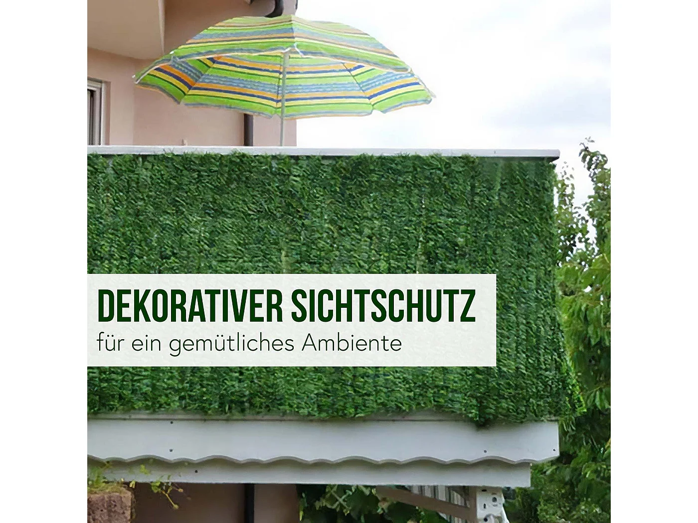 Siepe artificiale privacy balcone giardino rete decorativo N77 poliestere scuro 300x150cm