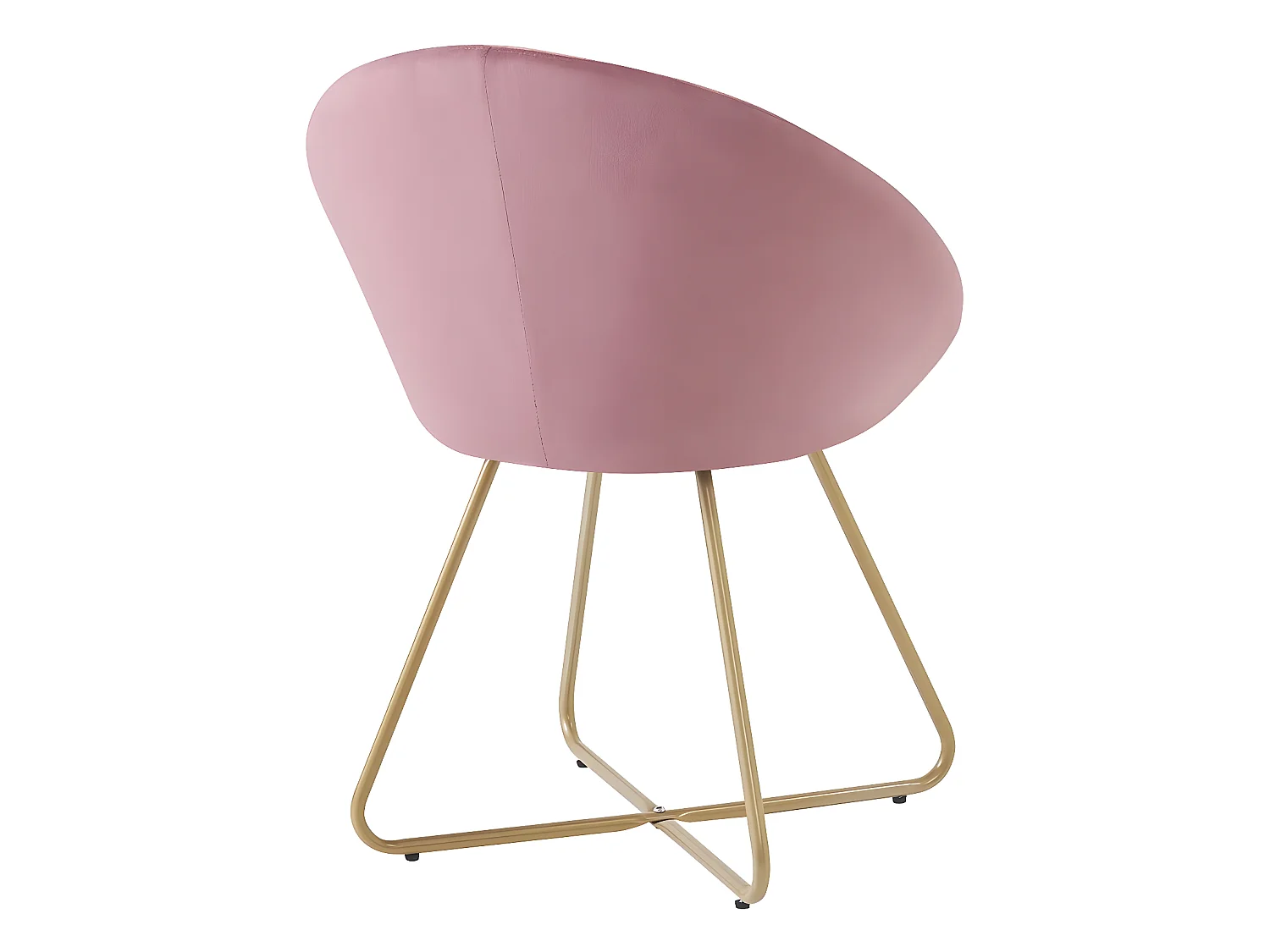 Lot de 2 chaises de salle manger en velours "Rosalie" - Rose