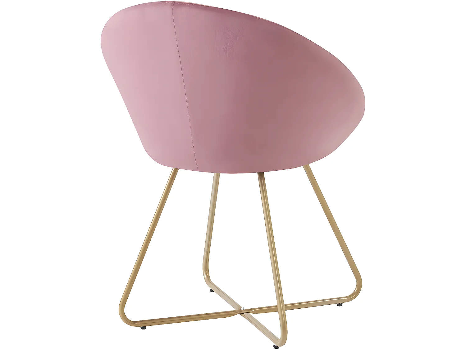 Eetkamerstoelen set 2 stuks stoelen velours fluweel "Rosalie" - Rose