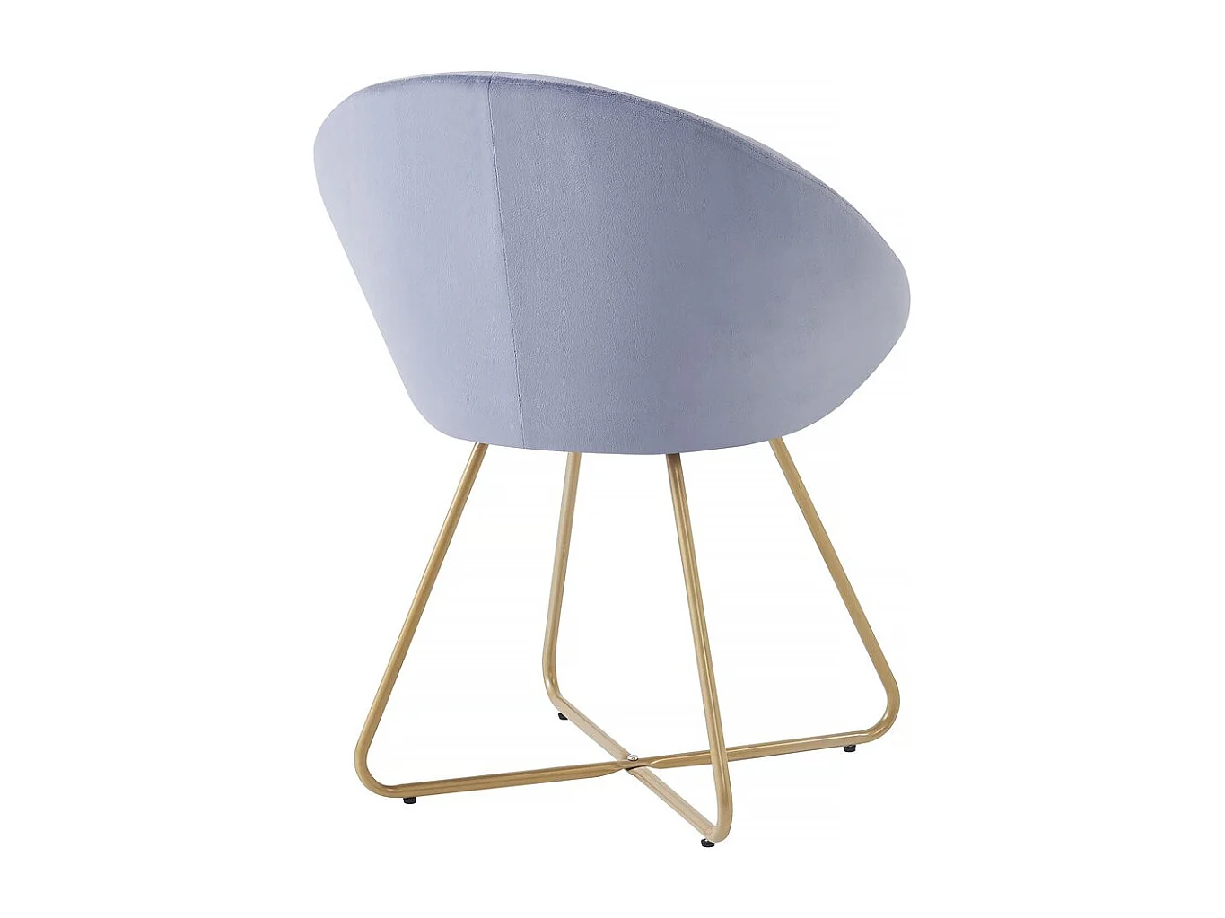 Lot de 2 chaises de la salle a manger en velours "Rosalie" - Gris