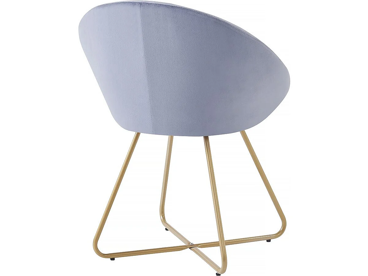 Set med 2 Sammet Matstolar "Rosalie" - Grå, Modern Design, Bekväma, 120 kg Kapacitet