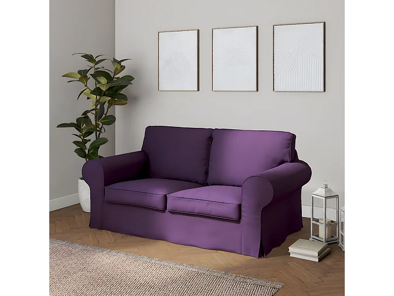 Bezug für Ektorp 2-Sitzer Sofa nicht ausklappbar, Etna, violett