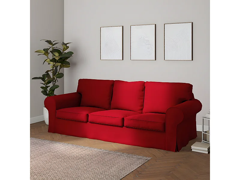 Bezug für Ektorp 3-Sitzer Sofa nicht ausklappbar, Etna, rot