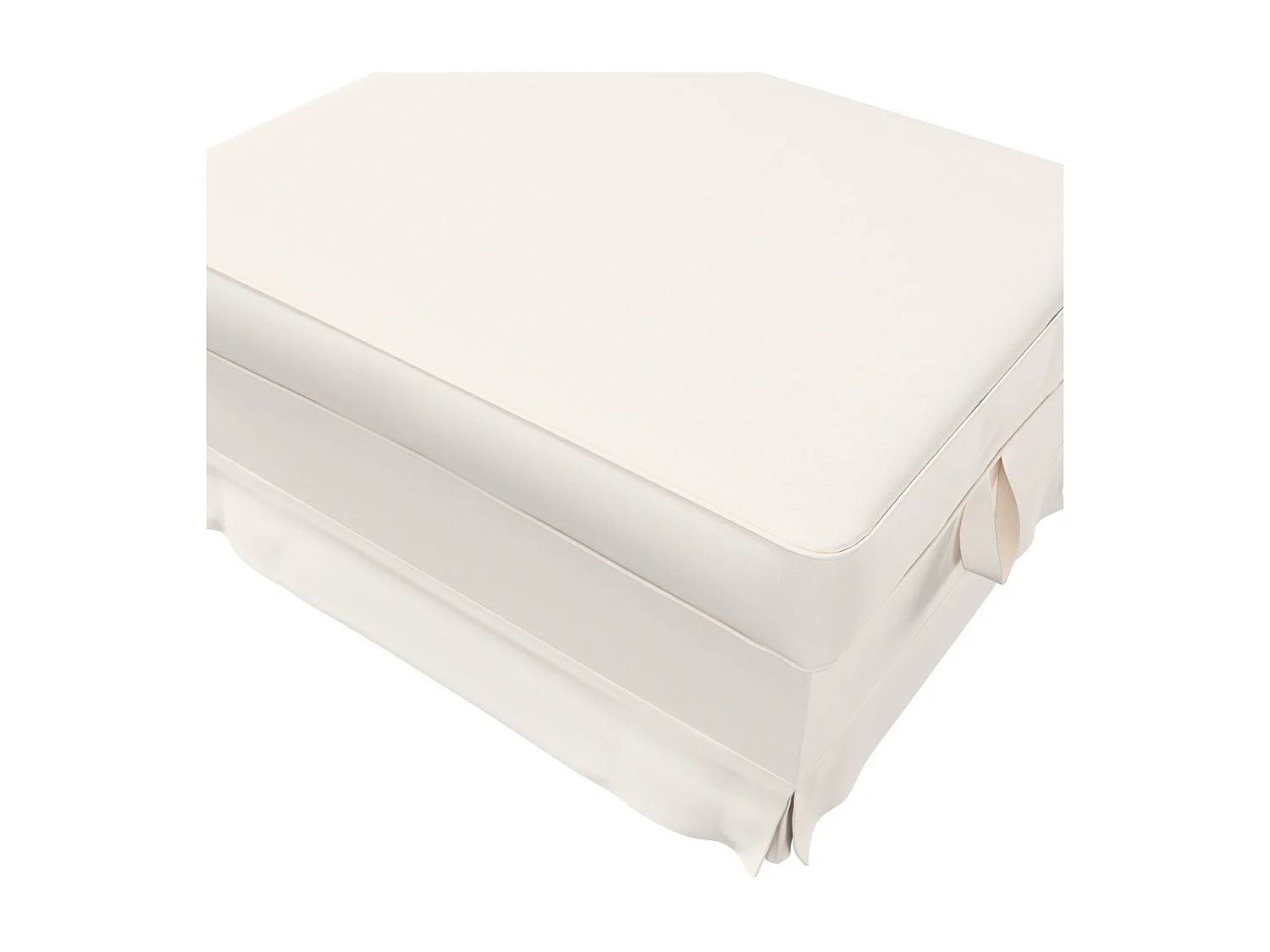 Bezug für Ektorp Bromma Hocker, Etna, weiß