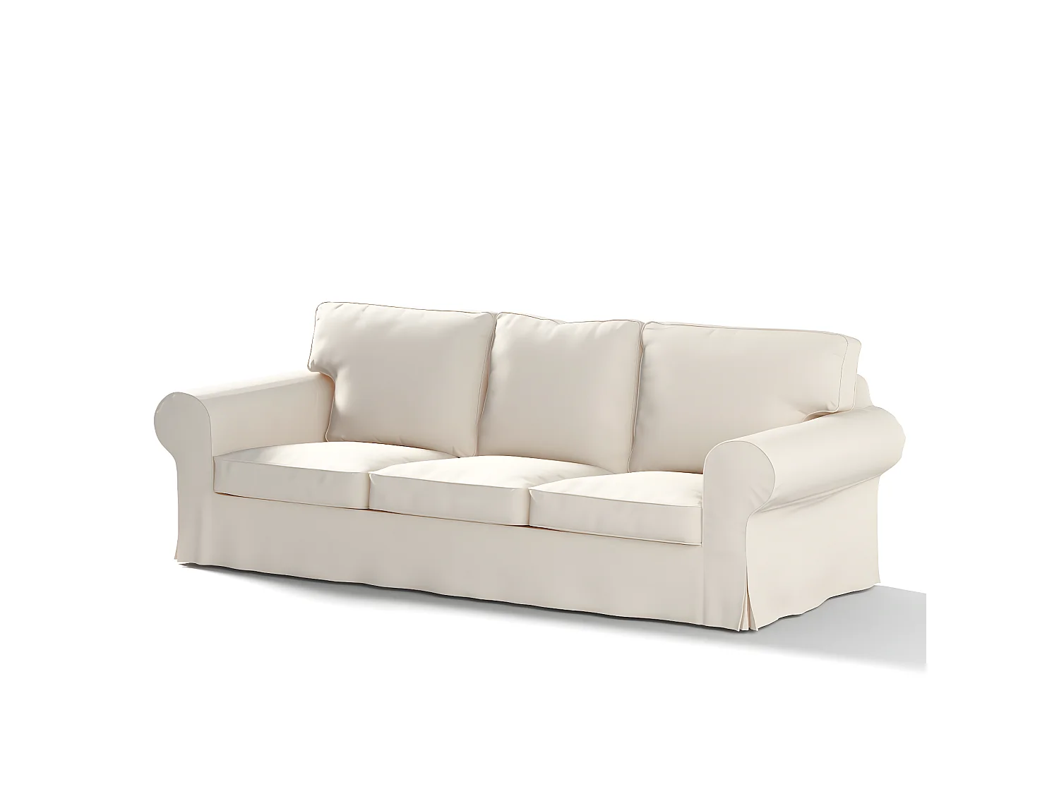 Bezug für Ektorp 3-Sitzer Sofa nicht ausklappbar, Etna, weiß