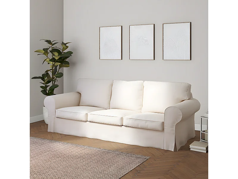 Bezug für Ektorp 3-Sitzer Sofa nicht ausklappbar, Etna, weiß