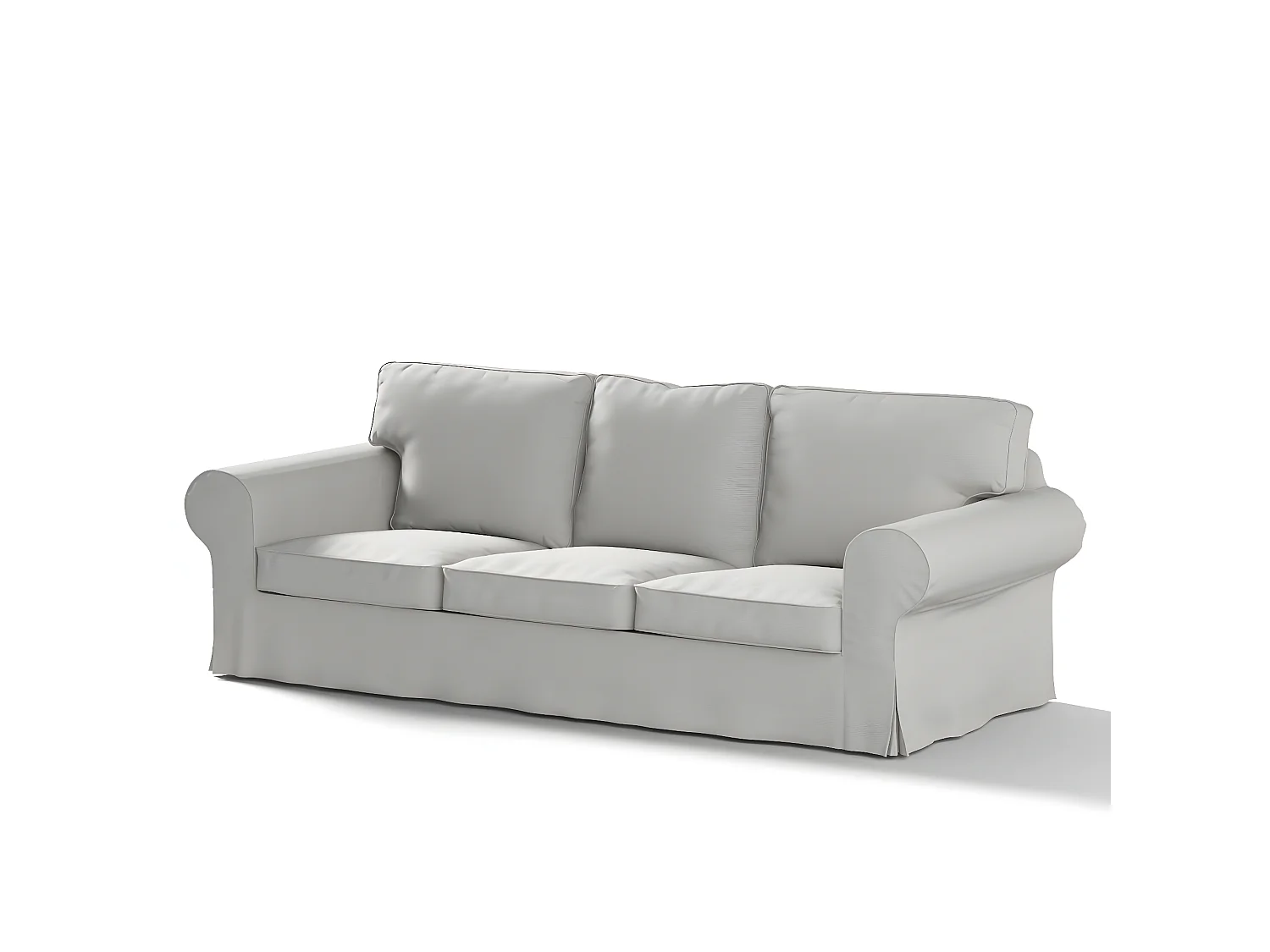 Bezug für Ektorp 3-Sitzer Sofa nicht ausklappbar, Etna, hellgrau