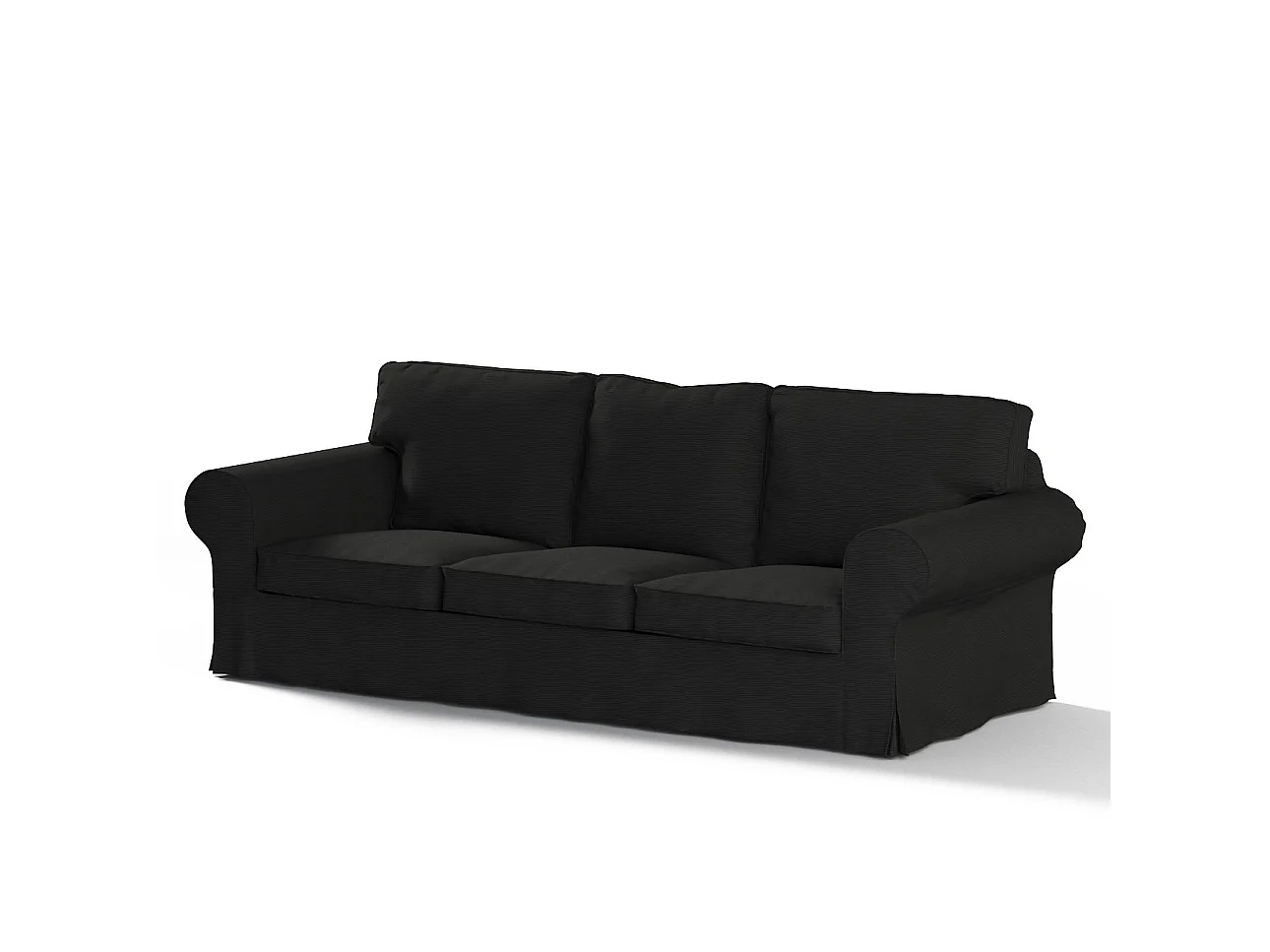 Bezug für Ektorp 3-Sitzer Sofa nicht ausklappbar, Etna, schwarz