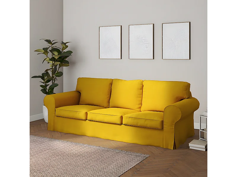 Bezug für Ektorp 3-Sitzer Sofa nicht ausklappbar, Etna, gelb