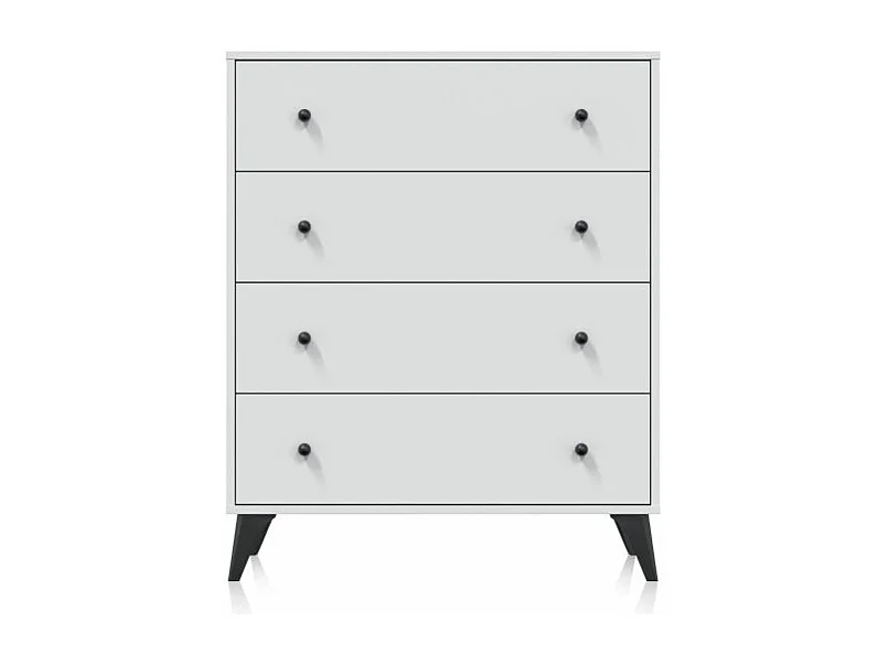 Cómoda Iconic Blanco Artik (Blanco Mate) - Negro