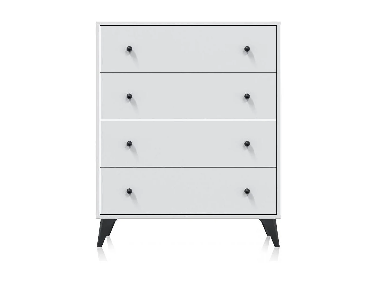 Cómoda Iconic Blanco Artik (Blanco Mate) - Negro