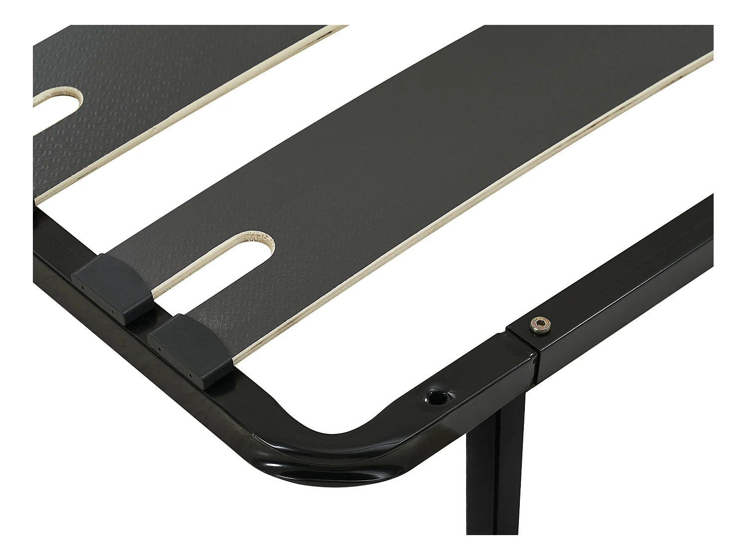 Somier de láminas para montar 140 x 190 cm - 2 x 9 láminas - Antideslizante - Con patas - Negro - MONTIANO de YSMÉE