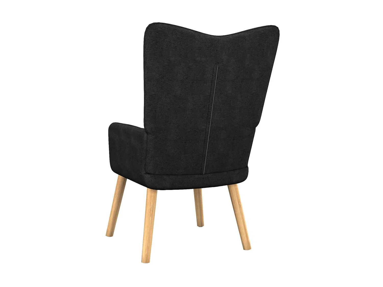 Sillón de relajación con taburete Tela negra