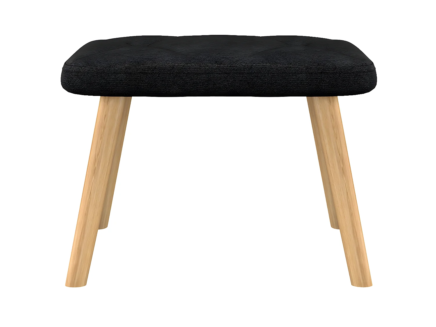 Sillón de relajación con taburete Tela negra