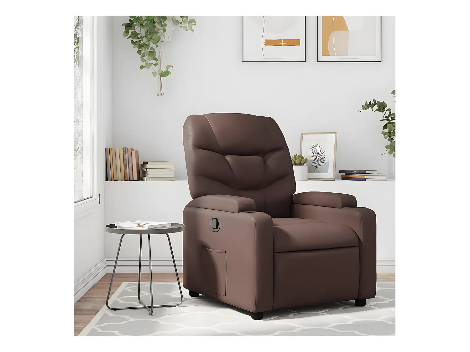 Fauteuil inclinable Marron Similicuir