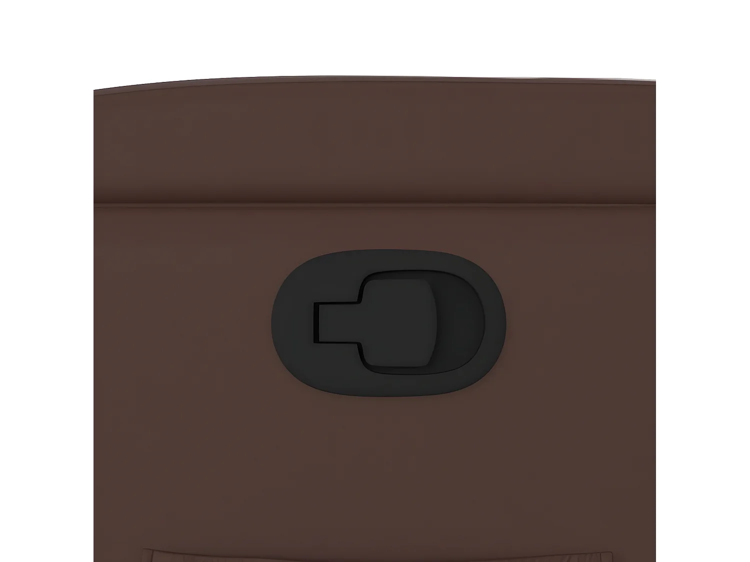 Cadeira reclinável de couro sintético marrom