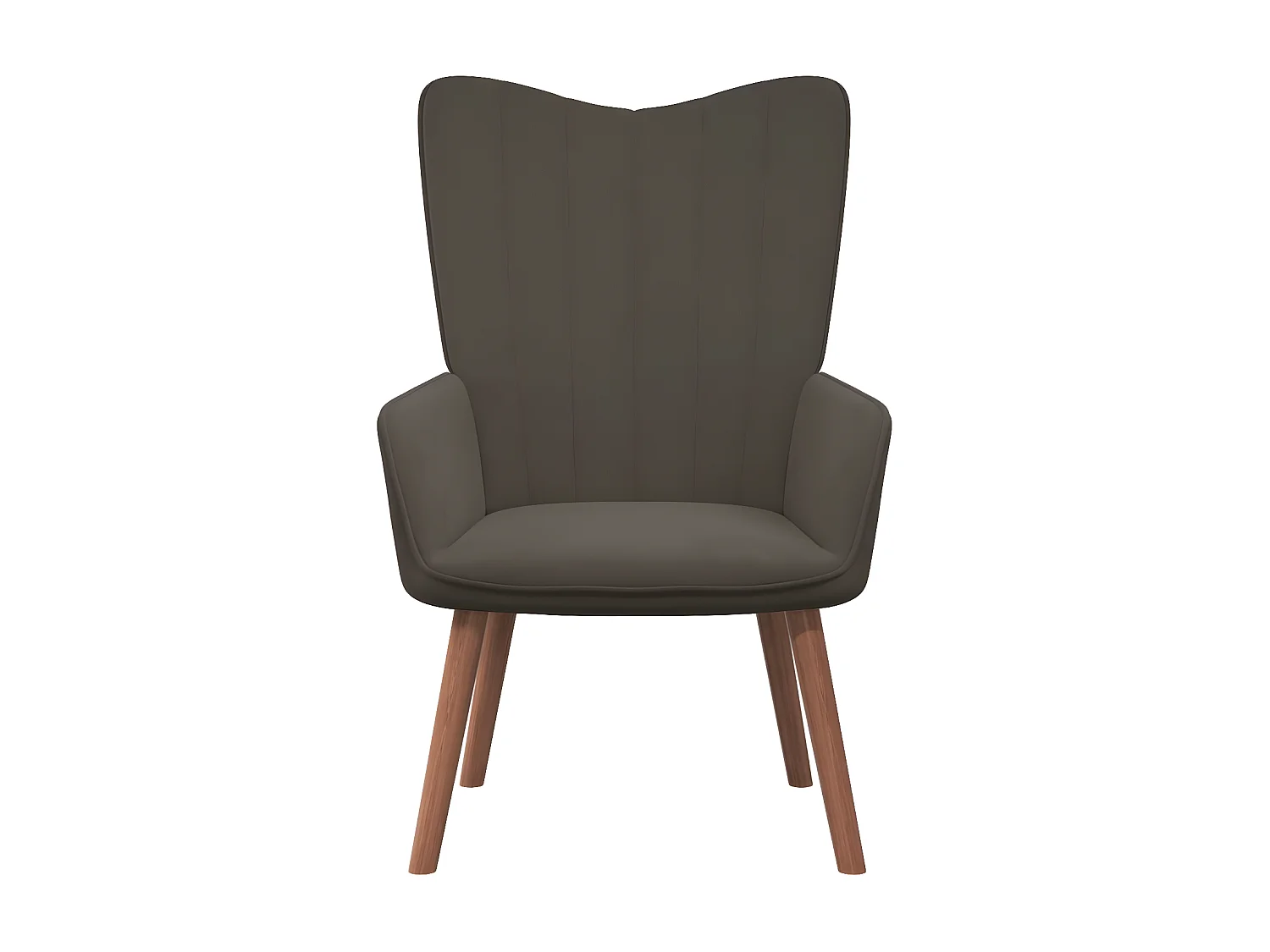 Chaise de relaxation avec repose-pied Gris foncé Velours