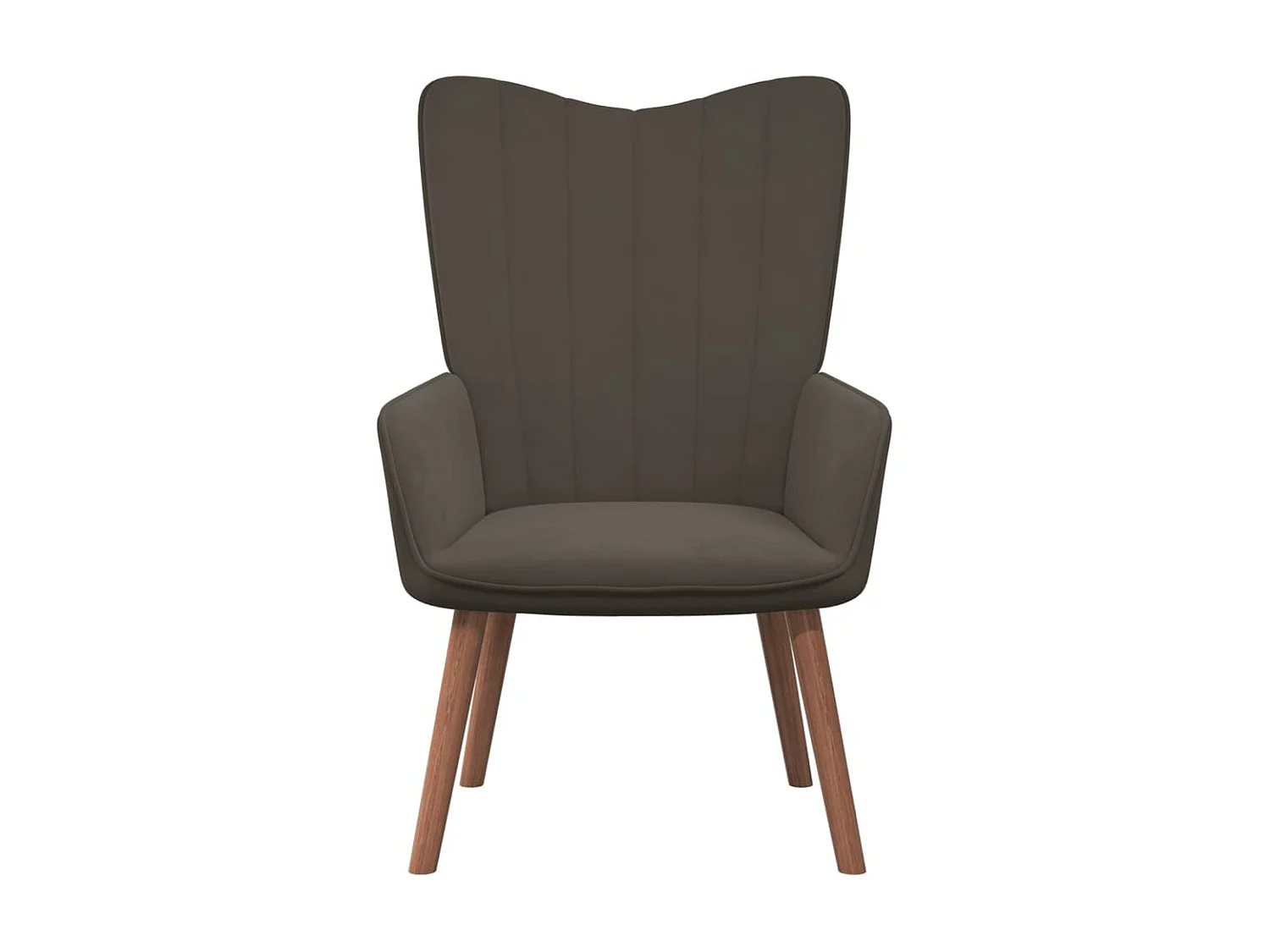 Chaise de relaxation avec repose-pied Gris foncé Velours