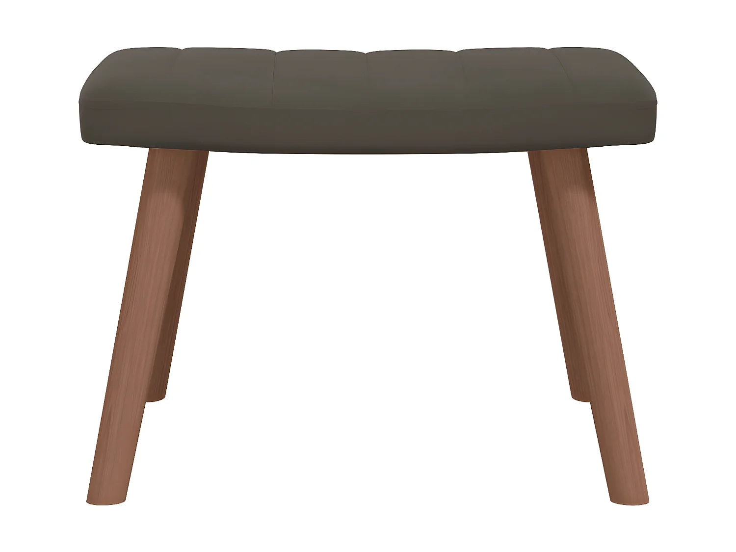 Chaise de relaxation avec repose-pied Gris foncé Velours